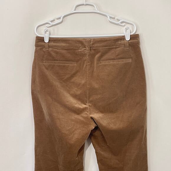Lauren Ralph Lauren Corduroy Flare Pants Womens 12 Flat Front Slash Pocket Brown - Picture 6 of 10